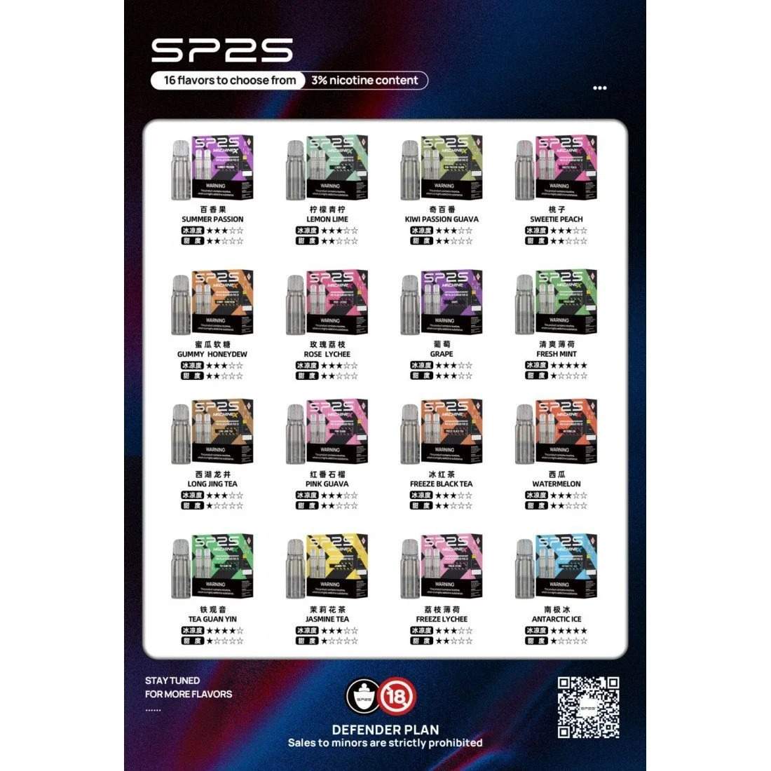 SP2S MAX煙彈口味匯總